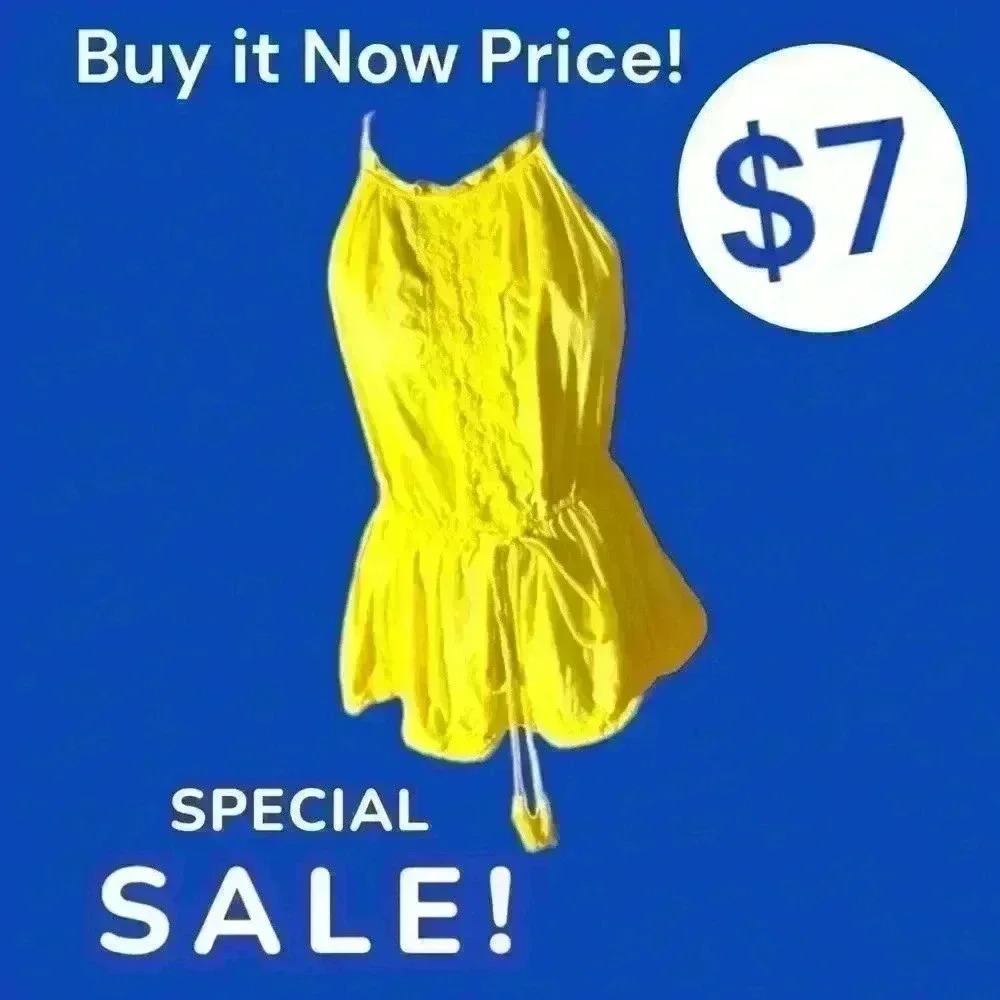 Clearance item-Additional Discount Not Avail.Lane BryantYellow HalterTop Size 14
